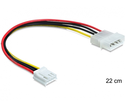 DELOCK Cable Power Molex 4 pin male > 3.5 floppy female