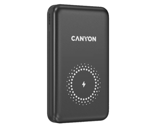 CANYON PB-1001 10000mAh Power Bank With Wireless Charging Function - Black