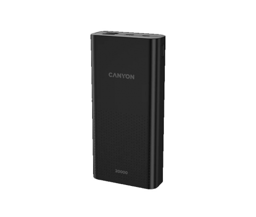 CANYON PB-2001 Micro-USB/Type-C + 2xType-A 20000mAh - fekete