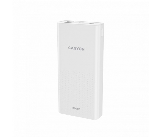 CANYON PB-2001 Micro-USB/Type-C + 2xType-A 20000mAh - fehér