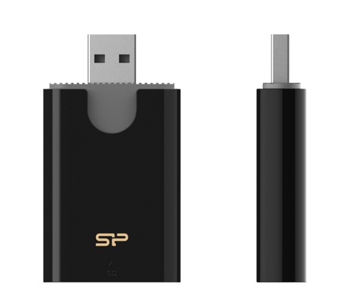 SILICON POWER Combo SD/MMC/microSD USB Type-A 3.2 Gen 1 fekete