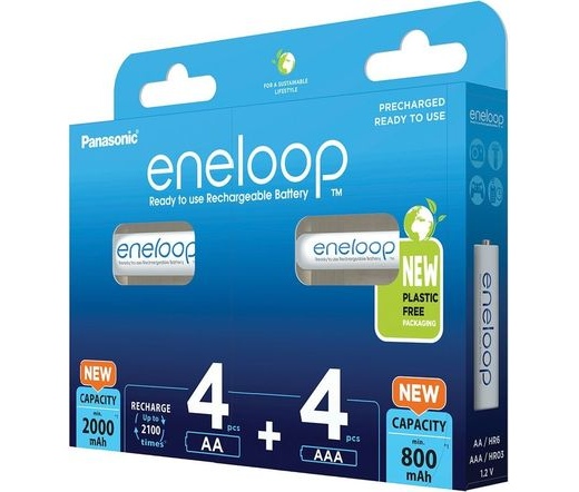 ENELOOP 4xAA 2000MAh + 4xAAA 800mAh