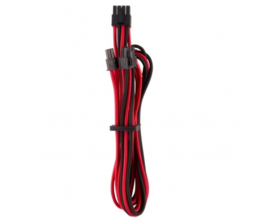 CORSAIR Premium Individually Sleeved PCIe Cables (Single Connector) Type 4 Gen 4 – Red/Black