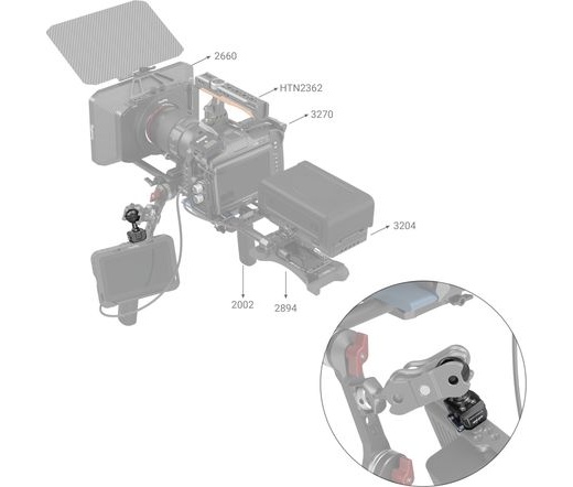 SmallRig Drop-in HawkLock mini Quick Release 1/4”-20 Ball Head 3600