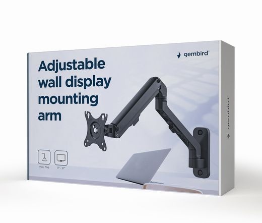 GEMBIRD Adjustable wall display mounting arm, up to 27"/7 kg