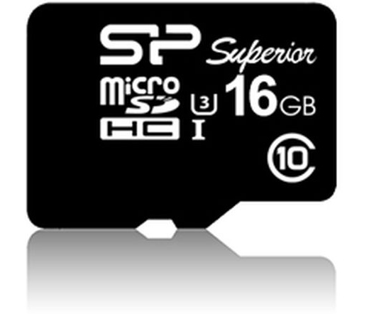 Card MICRO SDHC Silicon Power 16GB UHS-I Superior 1 Adapter (90MB/s | 45MB/s) U3