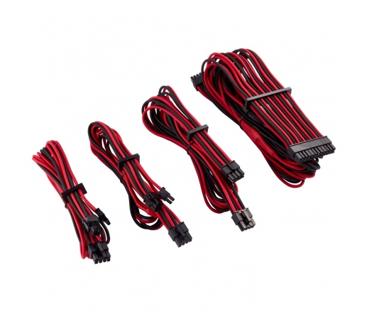 CORSAIR Premium individually sleeved starter kit (Type 4, Generation 4) - Red/Black