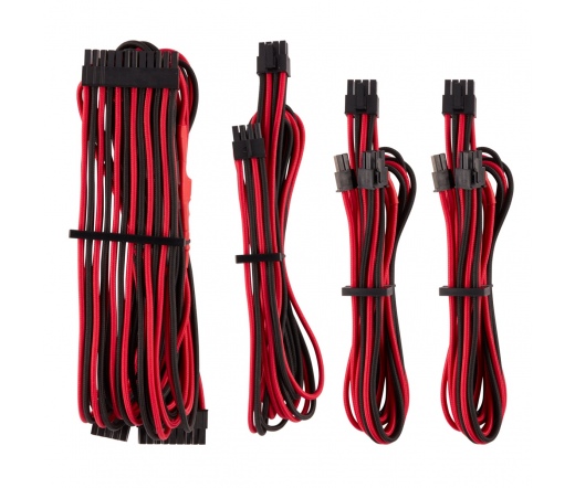 CORSAIR Premium individually sleeved starter kit (Type 4, Generation 4) - Red/Black