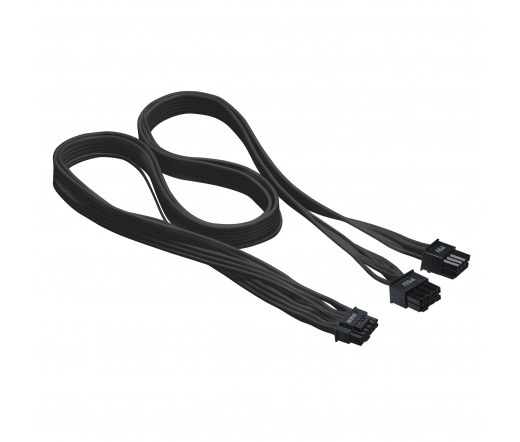 PHANTEKS 750mm Dual 8pin to 12+4 12VHPWR Adapter Cable (Black)