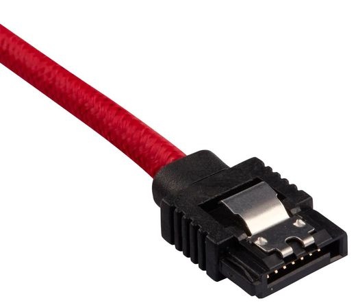 CORSAIR Premium Sleeved SATA 6Gbps 30cm Cable — Red