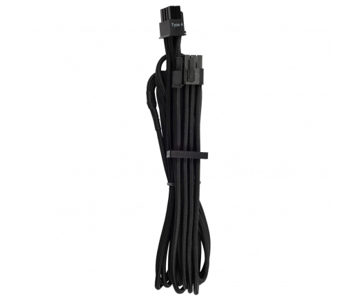 CORSAIR Premium Individually Sleeved PCIe Cables (Single Connector) Type 4 Gen 4 – Black