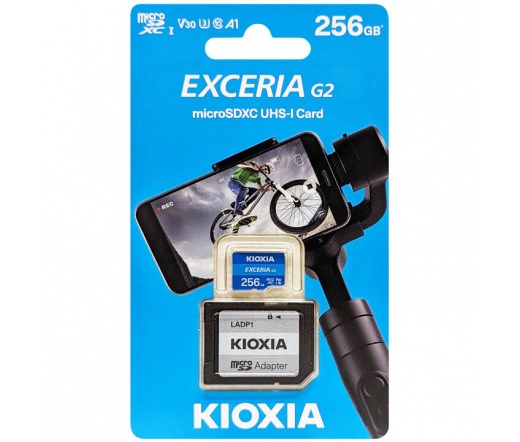 KIOXIA Exceria G2 microSDXC U3 V30 100/50MB/s 256GB + adapter