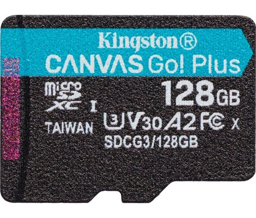 Card Micro SDXC Kingston 128GB Canvas Go Plus 170R A2 U3 V30