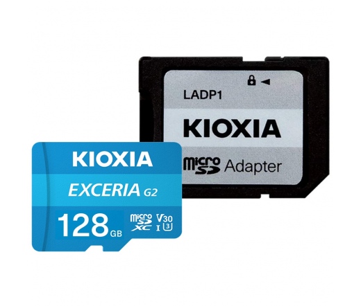 KIOXIA Exceria G2 microSDXC U3 V30 100/50MB/s 128GB + adapter