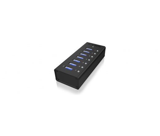 RaidSonic ICY BOX USB3.0 Hub 7 port fekete