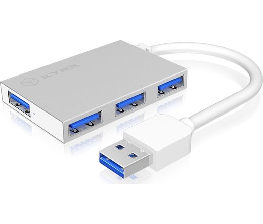 ICY BOX 4 Port USB 3.0 IB-HUB1402 Hub Aluminium