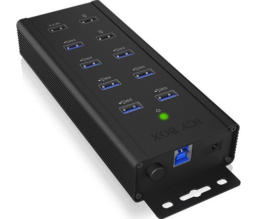 IcyBox 7x Port USB 3.0 HUB és 3 töltőport