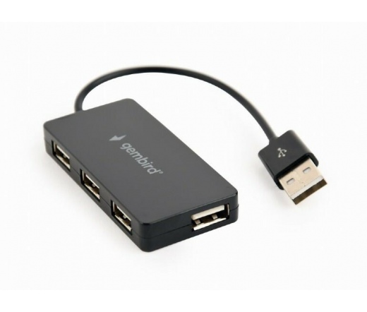 GEMBIRD USB 2.0 HUB 4 PORTOS FEKETE