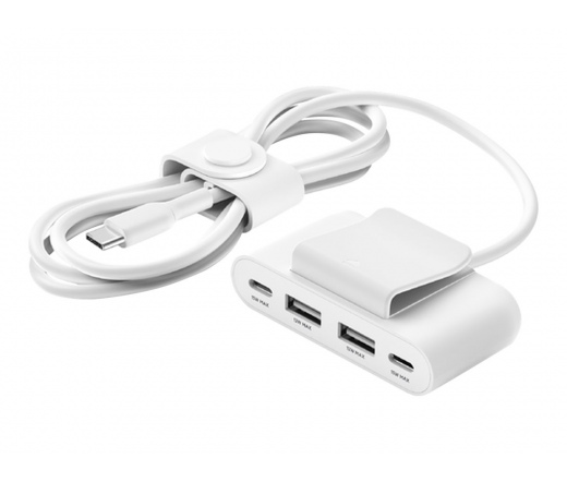 BELKIN BoostCharge 4-Port USB Power Extender - White