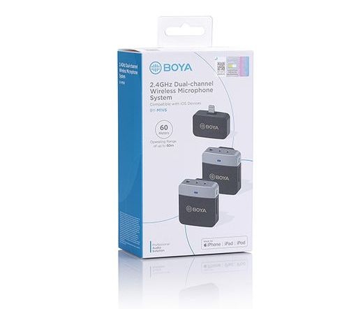 BOYA BY-M1V6 2.4GHz Univerzális vezetéknélküli szett (iOS | 1+2)