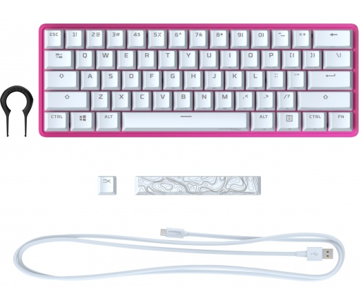 HP HyperX Alloy Origins 60 Pink - Mechanical Gaming Keyboard US - HyperX Red Switch