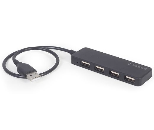 GEMBIRD 4-port USB hub, black