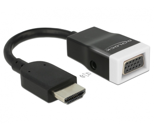 Delock Adapter HDMI-A dugó > VGA hüvely audióval