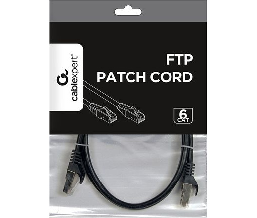 GEMBIRD FTP Cat6 Patch fekete 1m