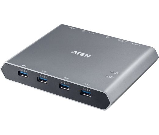 ATEN 2-Port 4K DisplayPort USB-C KVM Dock Switch with Power Pass-through