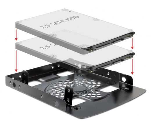 DELOCK Installation frame 3.5” > 2 x 2.5” HDD