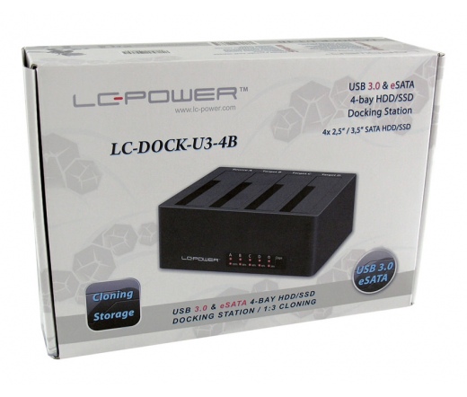 USB LC Power LC-DOCK-U3-4B HDD dokkoló állomás