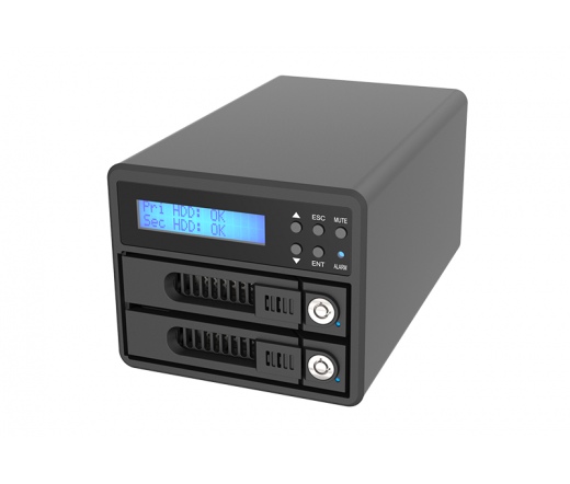 RAIDSONIC RAIDON GR3680-BA31 RAID subsystem for 2x 2.5" or 2x 3.5" SATA HDD/SSD, RAID 0, 1 Black