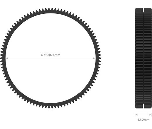 SMALLRIG Seamless Focus Gear Ring 72-74