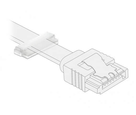 DELOCK Természetes színű öntapadós kábeltartó zárócsattal 10 db.
