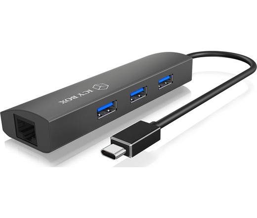 IcyBox 3x Port USB 3.0 & Gigabit-LAN Hub