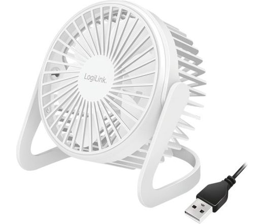 LOGILINK USB desk fan, 12.7 cm, 30 dB, white