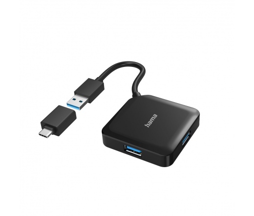 HAMA FIC 4 portos USB 3.2 Gen 1 hub + USB-C adapter