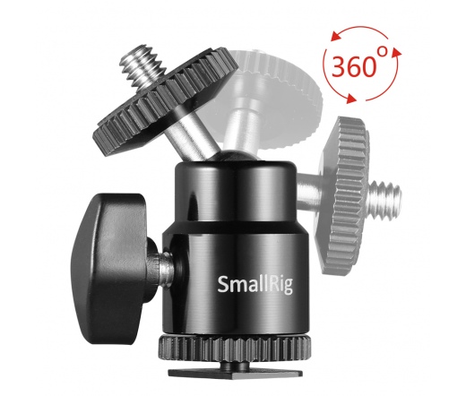 SMALLRIG 1/4" Camera Hot shoe Mount with Additional 1/4" Screw (2pcs Pack)2059