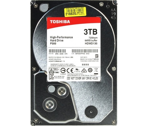 HDD TOSHIBA P300 3TB 7200RPM 64MB SATA 3,5"