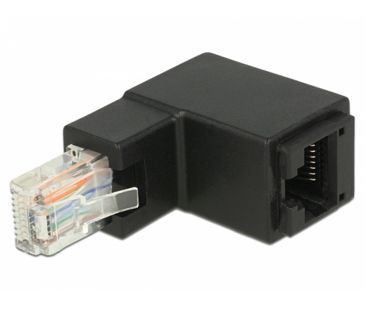 DELOCK Adapter RJ45 St szögelt -> RJ45 Bu Cat.6 UTP