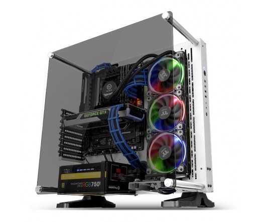 HÁZ Thermaltake Core P3 Tempered Glass Snow Edition táp nélküli ATX számítógépház fehér