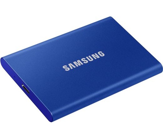 Samsung 500GB USB 3.2 (MU-PC500H/WW) kék ujjlenyomatolvasós T7 Touch külső SSD