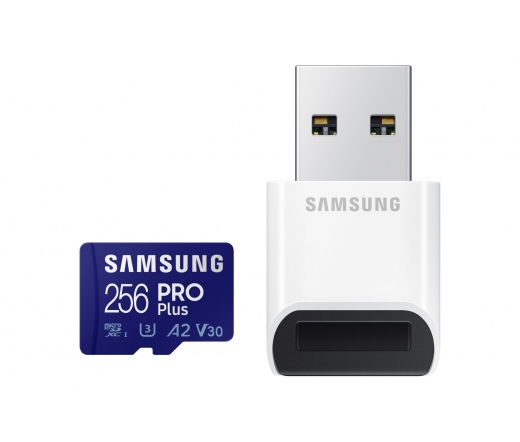 SAMSUNG PRO Plus 2021 microSDXC 160/120MB/s 256GB + kártyaolvasó