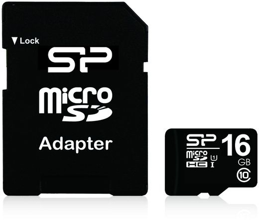 Card MICRO SDHC Silicon Power 16GB 1 Adapter CL10