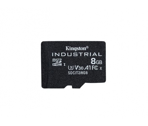 KINGSTON Industrial SDHC -40C to 85C C10 UHS-I U3 V30 A1 pSLC 8GB