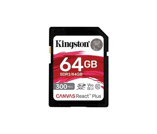 KINGSTON Canvas React Plus SDXC CL10 UHS-II U3 V90 64GB