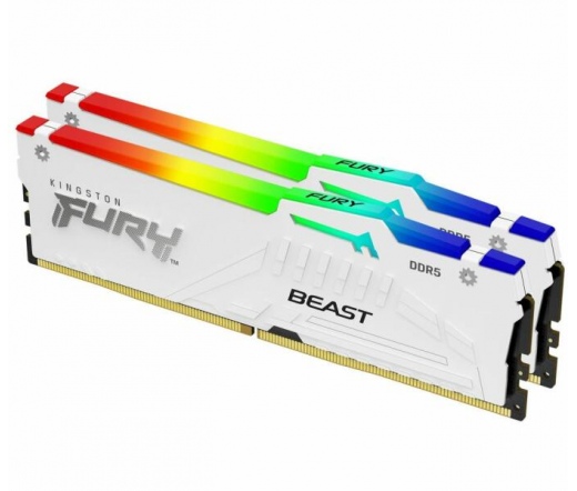 KINGSTON Fury Beast RGB DDR5 6000MHz CL36 32GB Kit2 AMD Expo White