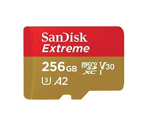 SANDISK Extreme microSDXC 190/130MB/s A2 C10 V30 UHS-I U3 256GB