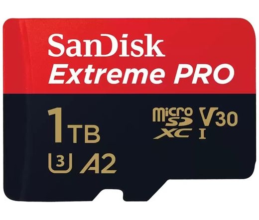 SANDISK Extreme Pro microSDXC 200/140MB/s A2 C10 V30 UHS-I U3 1TB + adapter