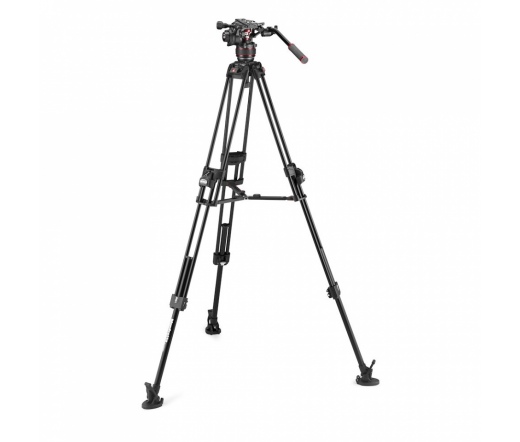 MANFROTTO Nitrotech 608 fej + 645 Fast Alu állvány, középterp. ikerláb MVK608TWINFA